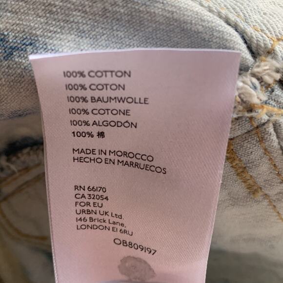 Free People Rumors Denim Jacket in Jones Tie Dye Blue - Picture 8 of 9